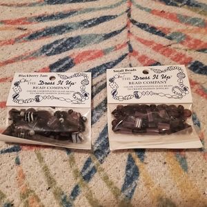 The Dress It Up Bead Company Glass Beads Fashion Jewelry Kit Purple Bundle 2 New